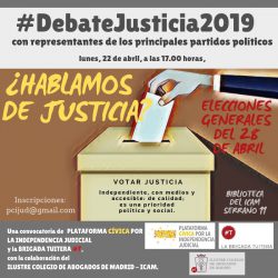 #DebateJusticia2019 ¿Hablamos de justicia?