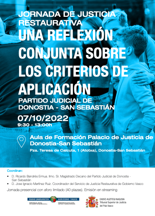 Jornada de justicia restaurativa: Una reflexión conjunta sobre los criterios de aplicación