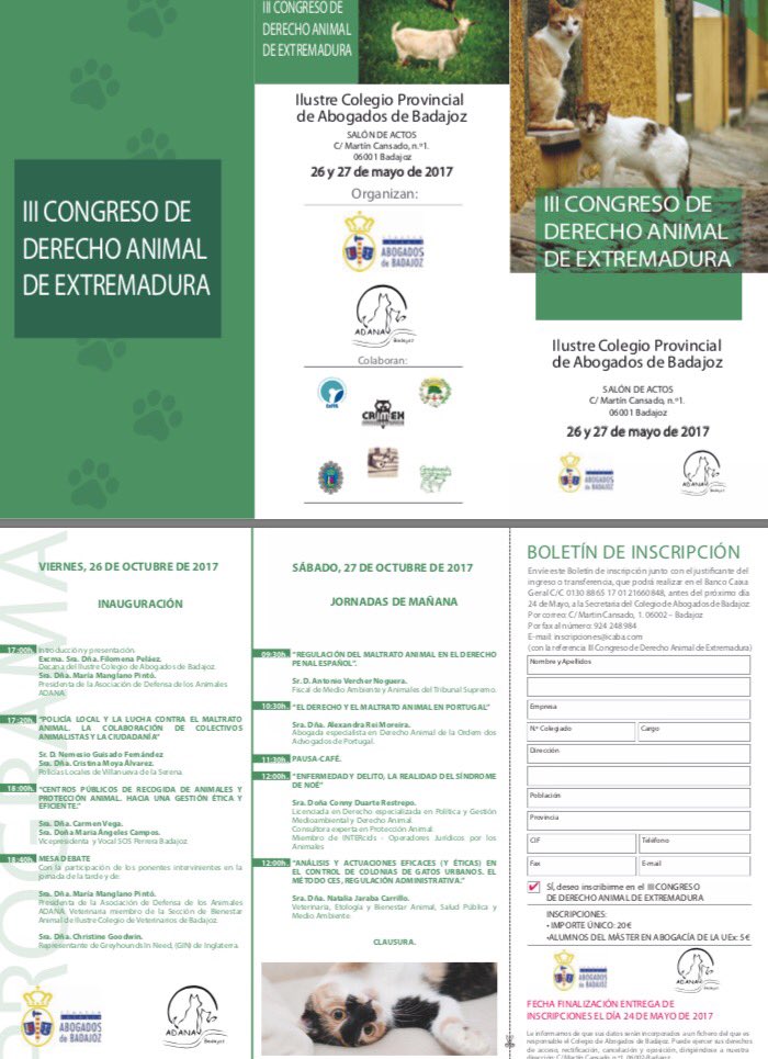 III Congreso Derecho Animal Extremadura 
