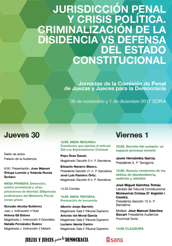 Jurisdicción penal y crisis política, criminalización de la disidencia vs defensa del estado constitucional