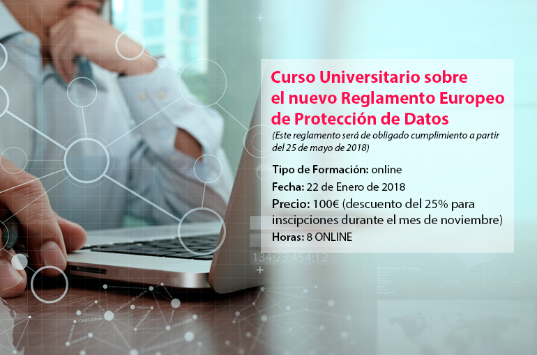 Curso universitario sobre el nuevo Reglamento Europeo de Protección de Datos