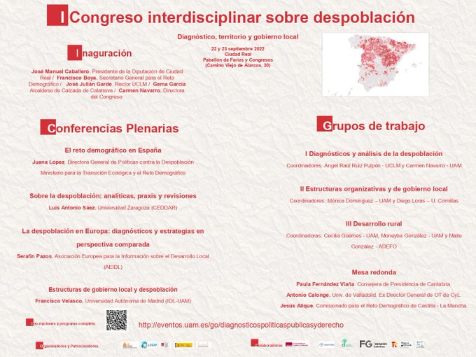 I Congreso interdisciplinar sobre despoblación. Diagnóstico, territorio y gobierno local