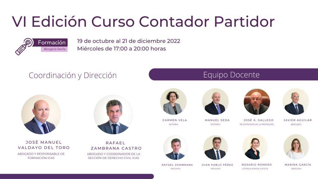 VI Edición. Curso Práctico de Contador Partidor en Derecho Sucesorio y Régimen Económico Matrimonial