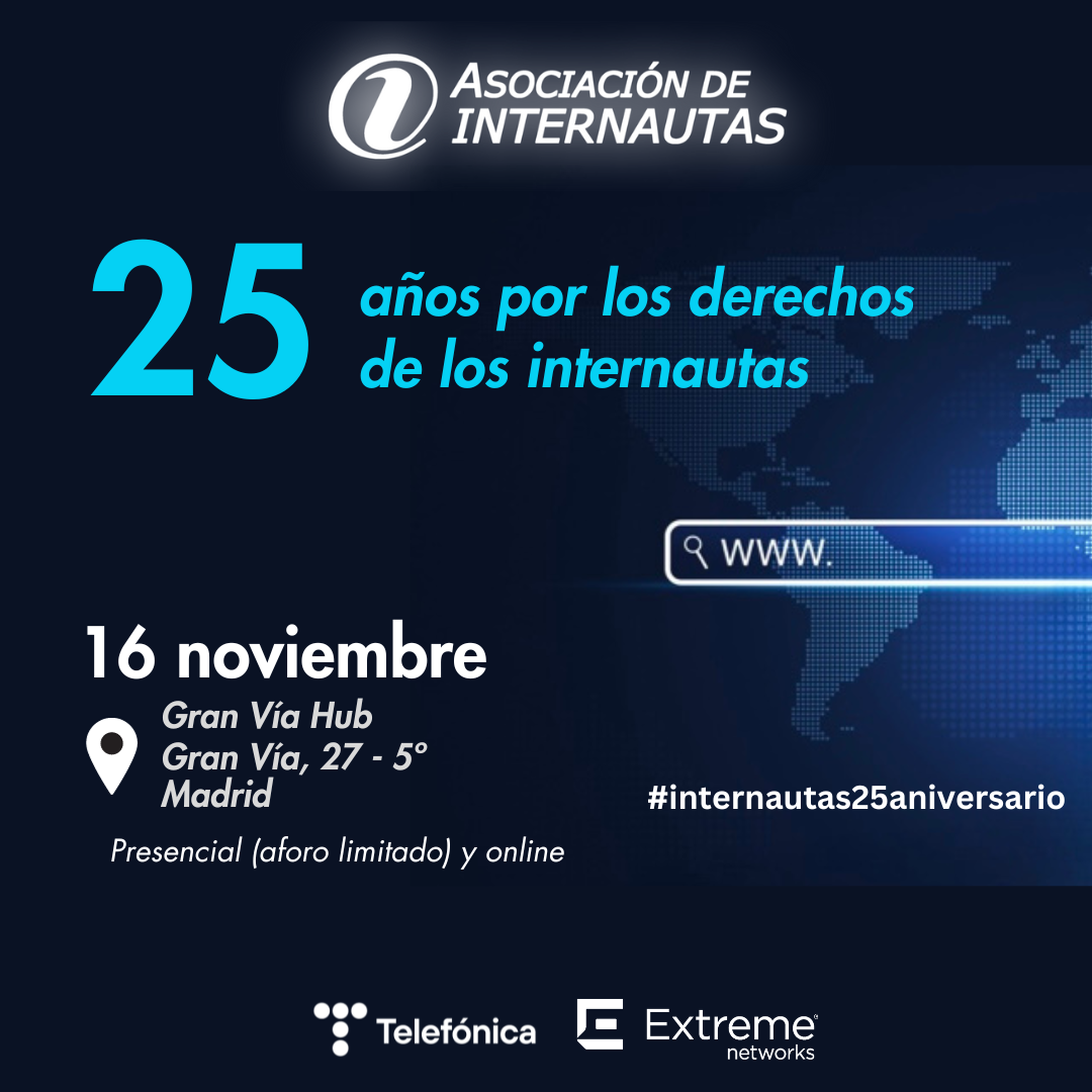 Congreso Asociación Internautas: 25 años por los derechos de los internautas