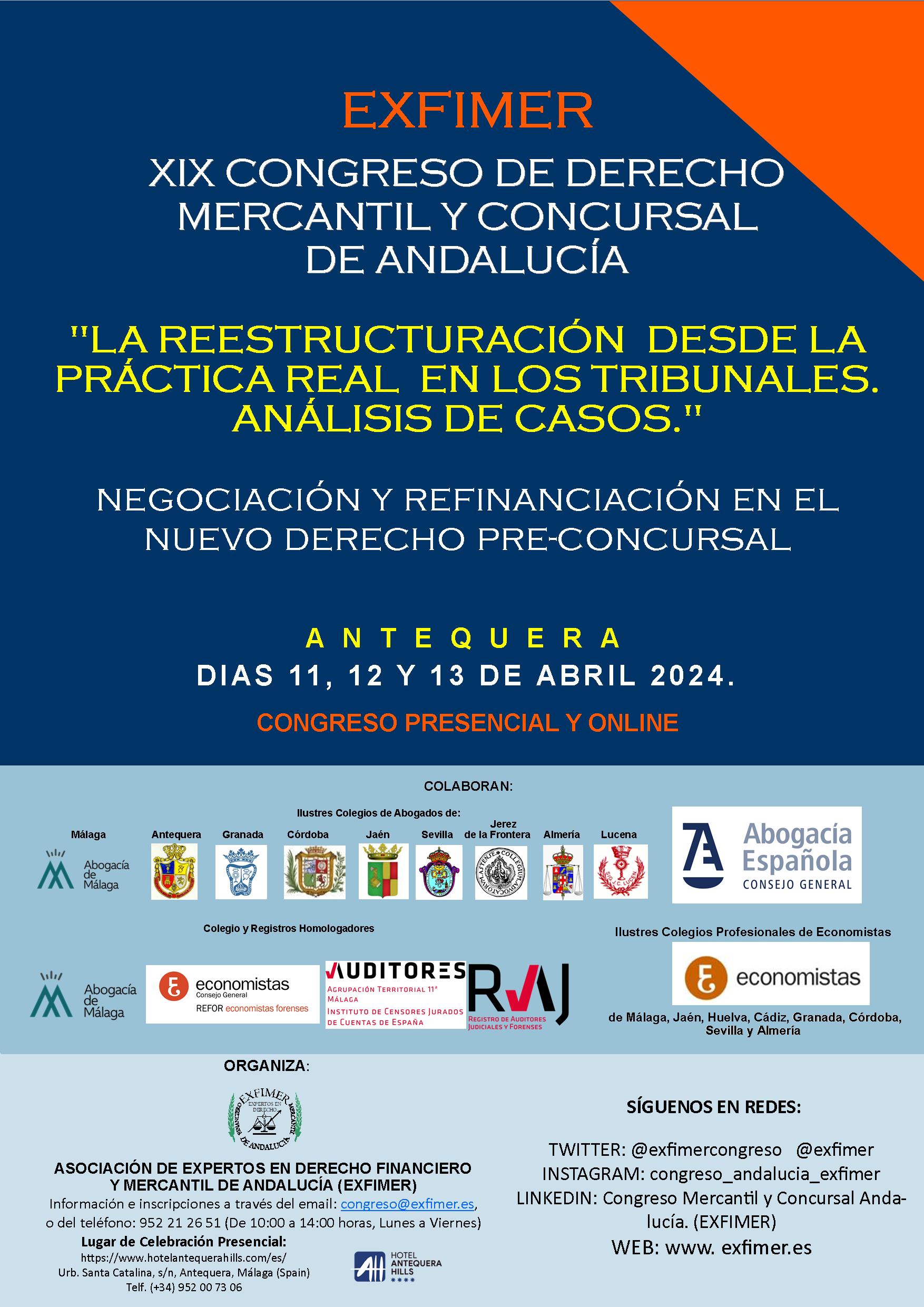 XIX Congreso de Derecho Mercantil y Concursal de Andalucía