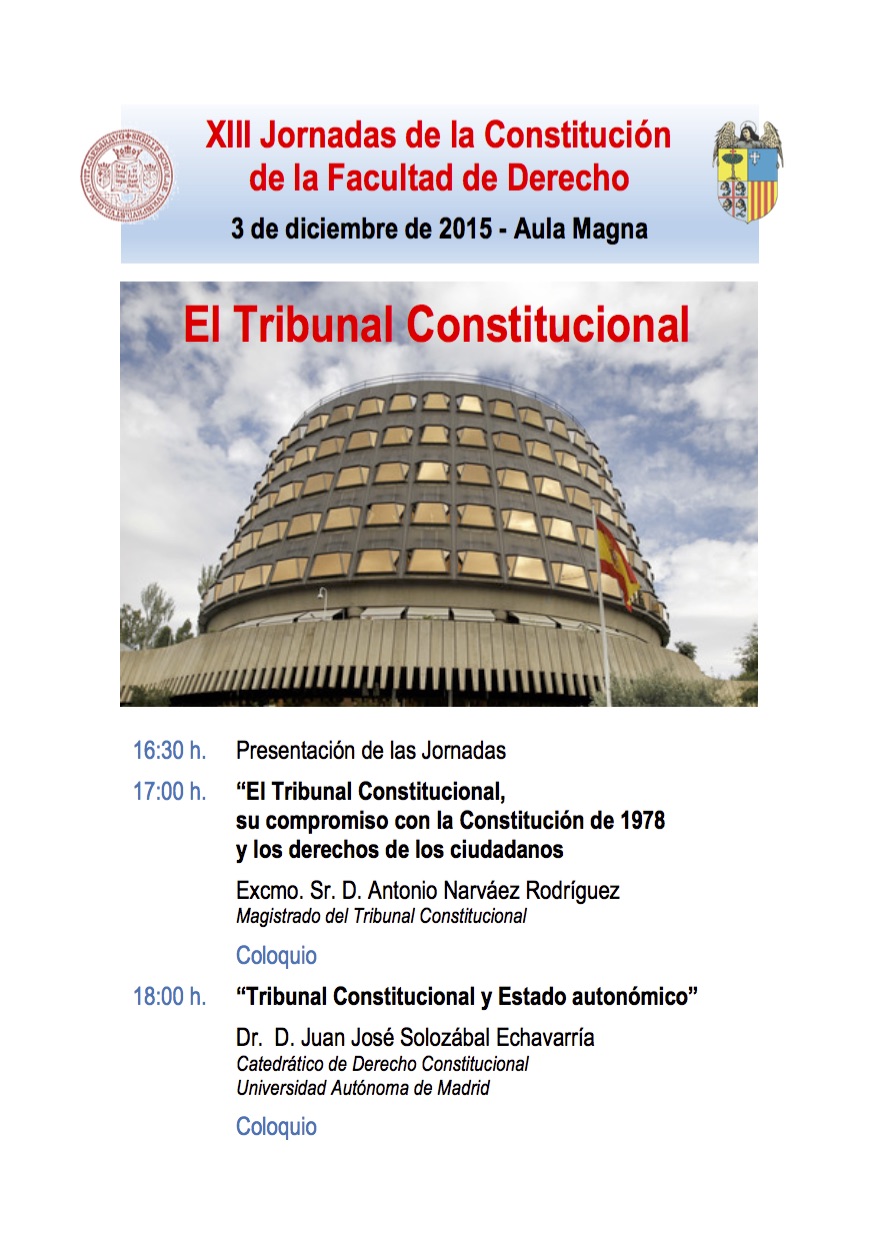 XIII Jornadas de la Constitución: El Tribunal Constitucional