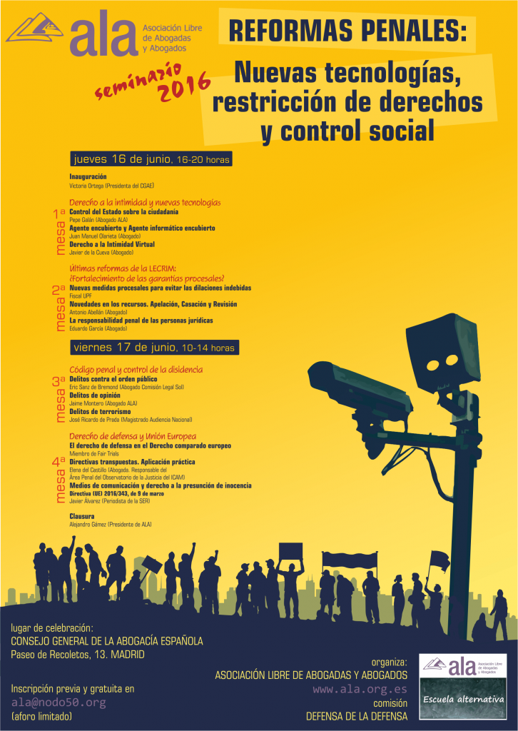 Reformas penales: nuevas tecnologías, restricción de derechos y control social